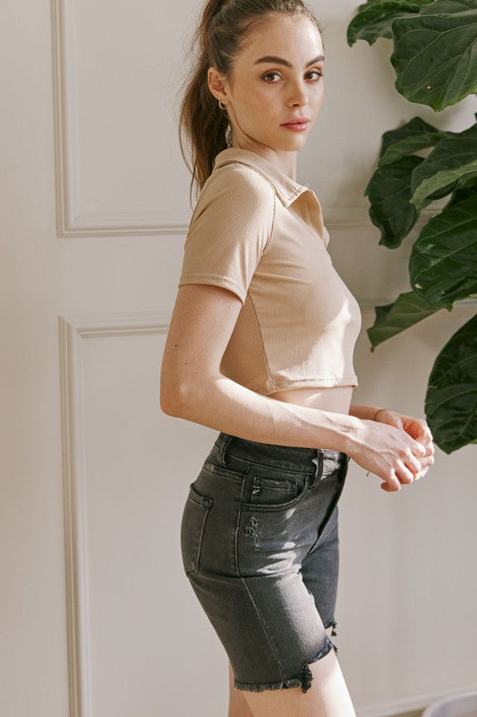 Heren Korte Broek Hoog Taille Ademend Katoen Black 1