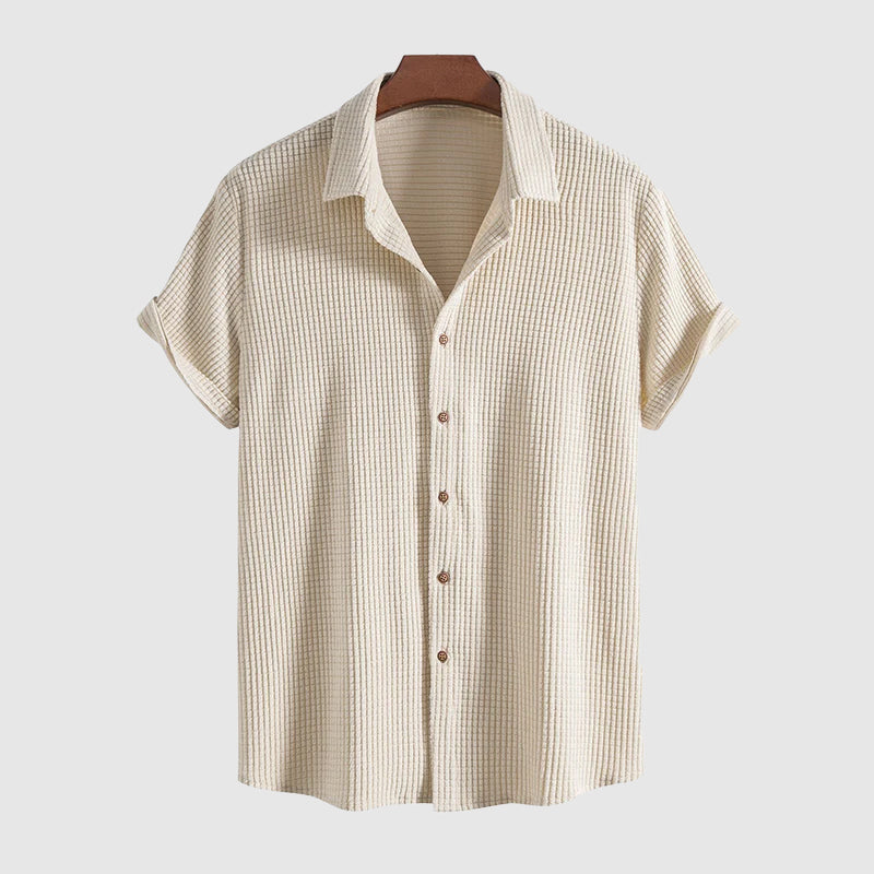 Heren Korte Mouwen Overhemd en Short Set Casual 4
