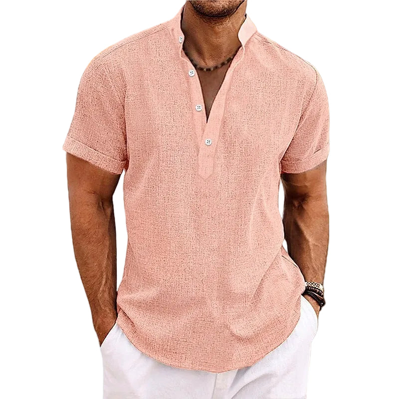 Heren Korte Mouwen Shirt Casual 0