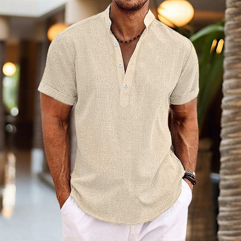 Heren Korte Mouwen Shirt Casual 5