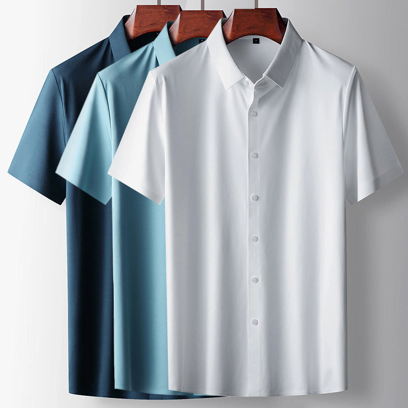 Heren Korte Mouwen Shirt Met Knoopsluiting 7