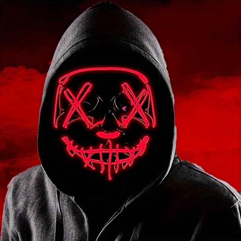 Heren LED Halloween Masker Anonieme Stijl 0