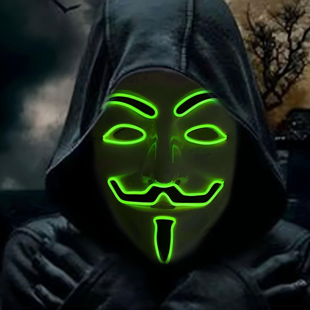 Heren LED Halloween Masker Anonieme Stijl 5