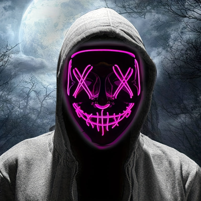 Heren LED Halloween Masker Anonieme Stijl 8