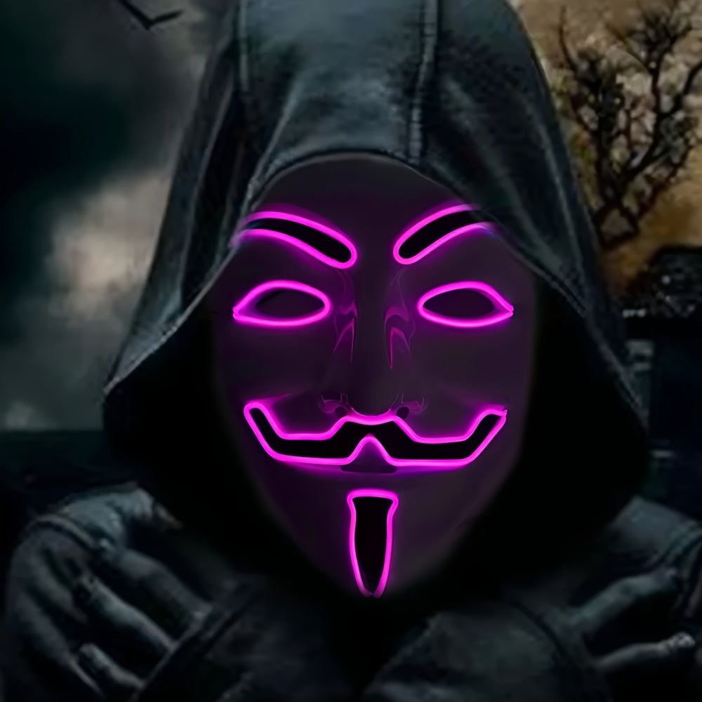 Heren LED Halloween Masker Anonieme Stijl 9