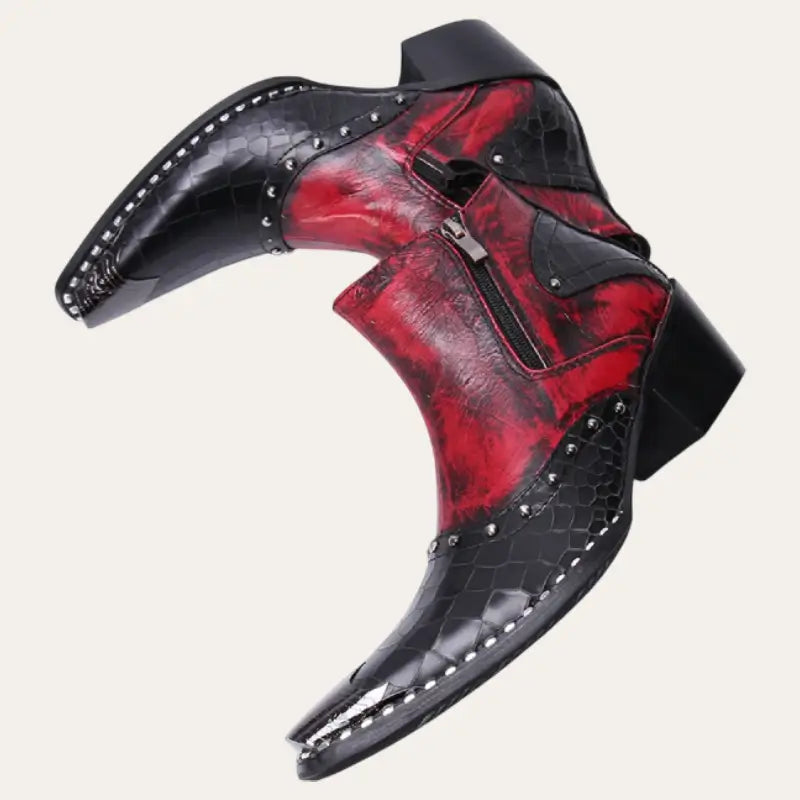 Heren Laarzen Cowboy Laag Leer Met Rits 1