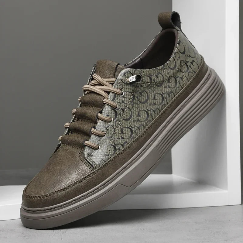 Heren Lage Sneakers met Platform en Veters 5