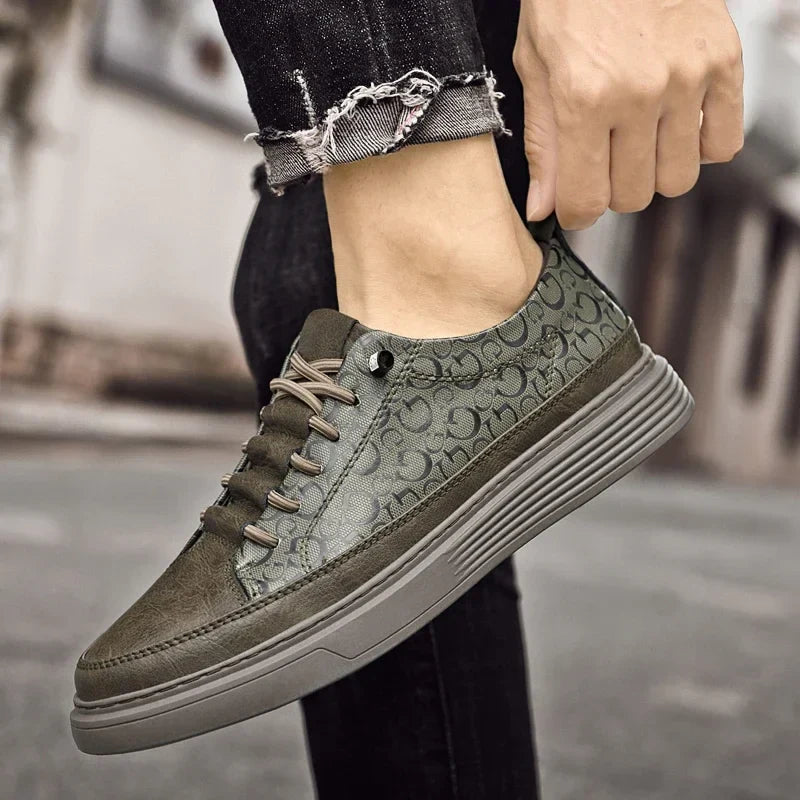 Heren Lage Sneakers met Platform en Veters 6