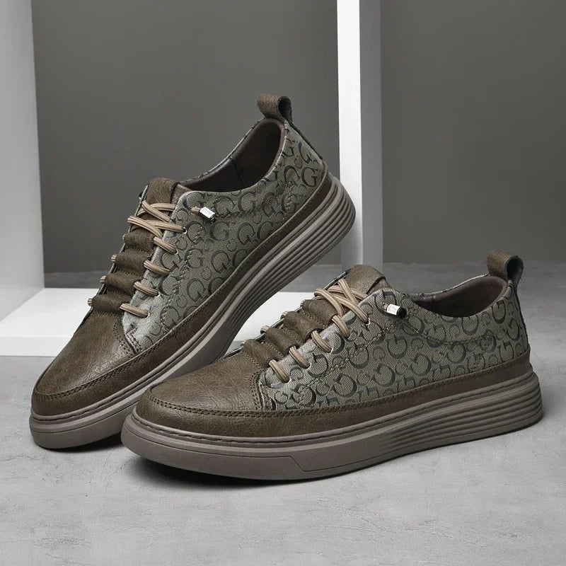 Heren Lage Sneakers met Platform en Veters 7
