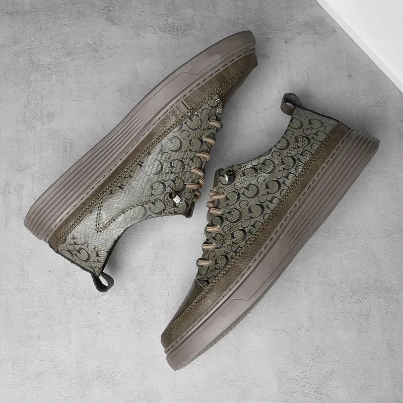 Heren Lage Sneakers met Platform en Veters 8