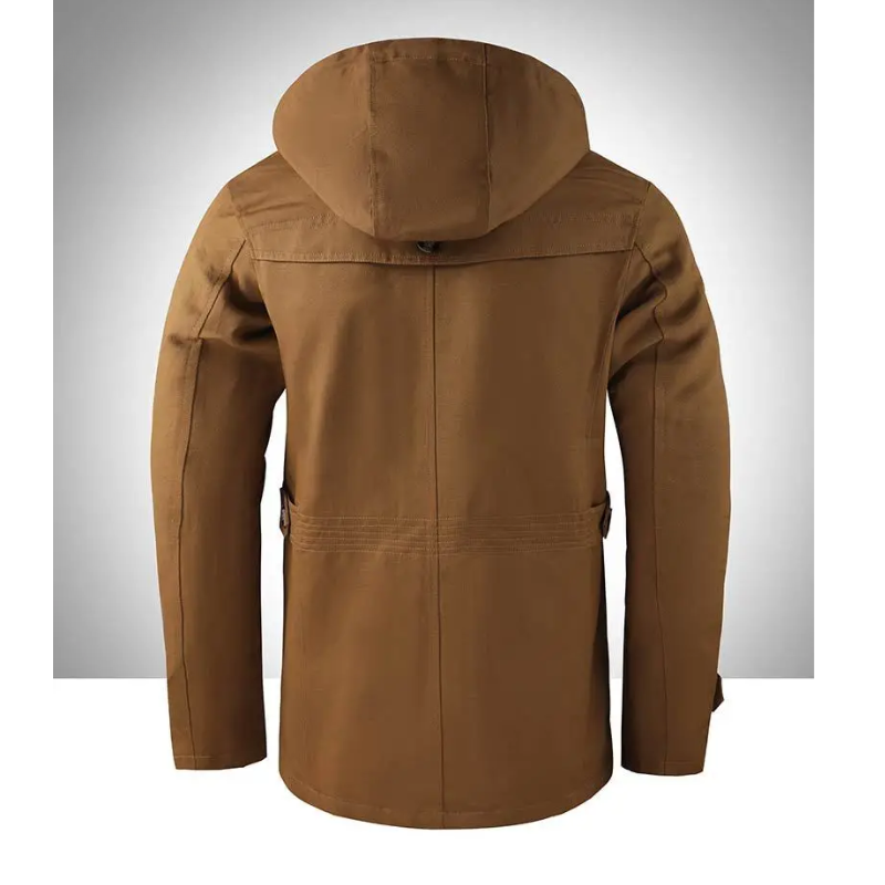 Heren Lange Winterjas Waterdicht met Capuchon 6