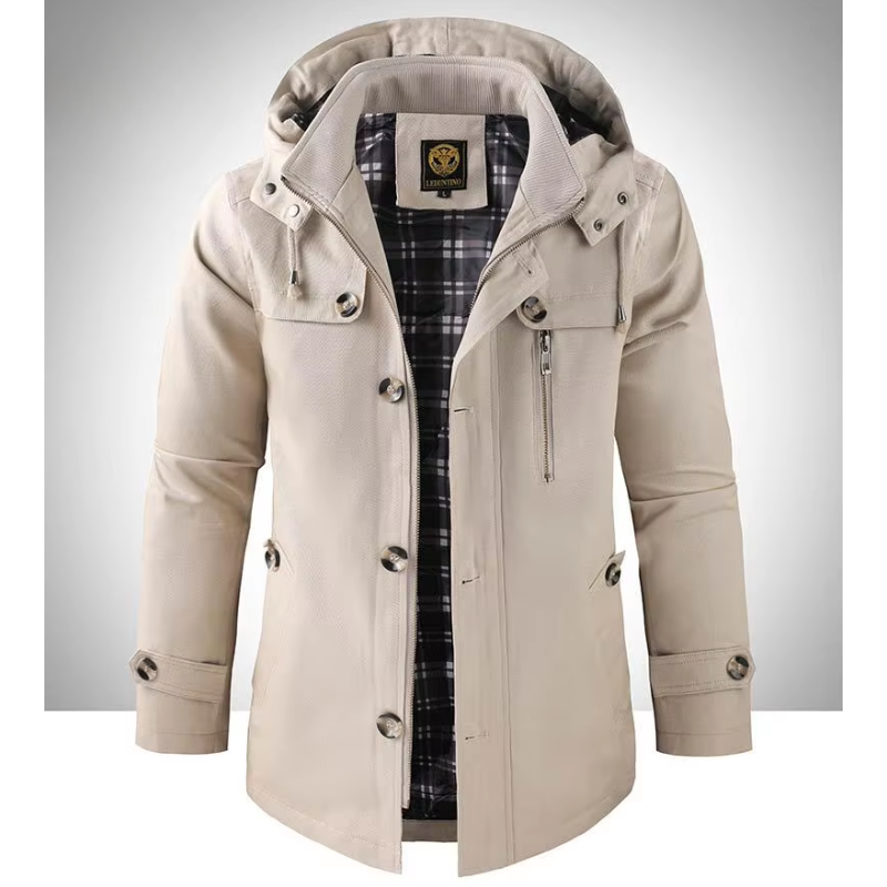 Heren Lange Winterjas Waterdicht met Capuchon 7