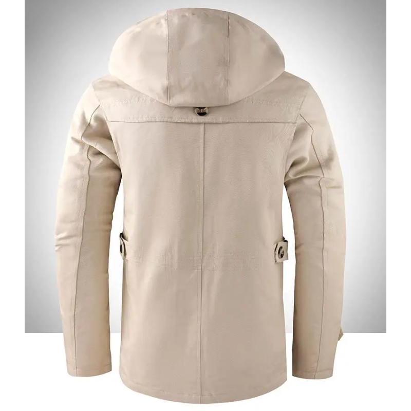 Heren Lange Winterjas Waterdicht met Capuchon 8