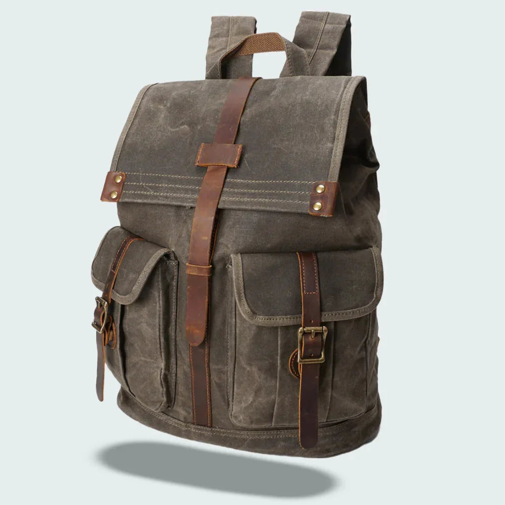 Heren Laptoprugzak Flap Vintage Stijl 4
