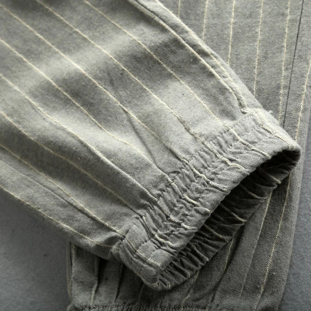 Heren Linnen Broek Casual Stijl met Elastische Tailleband 4