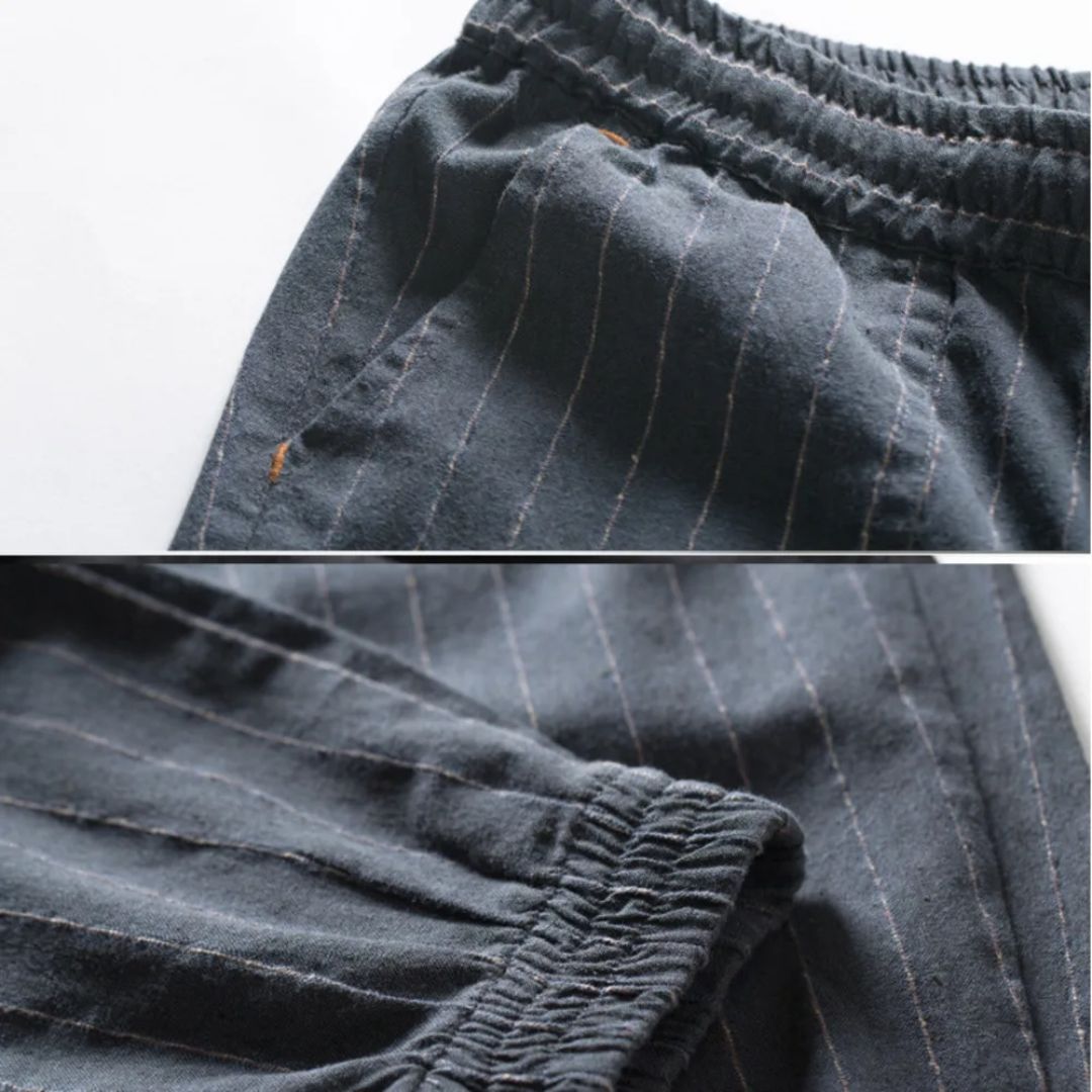 Heren Linnen Broek Casual Stijl met Elastische Tailleband 5