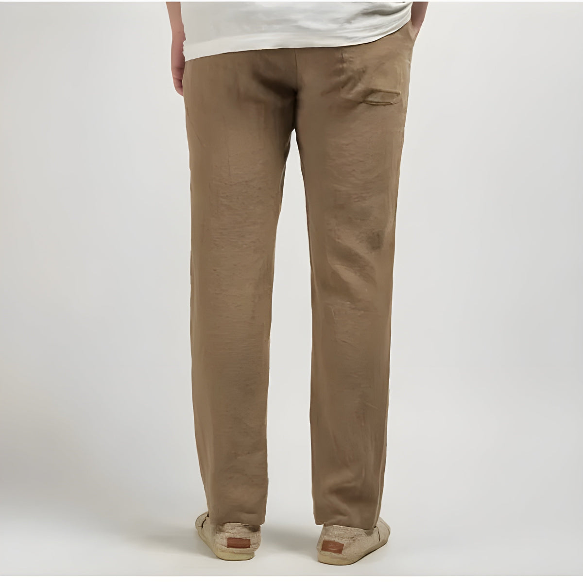 Heren Linnen Broek Rechte Pasvorm 3