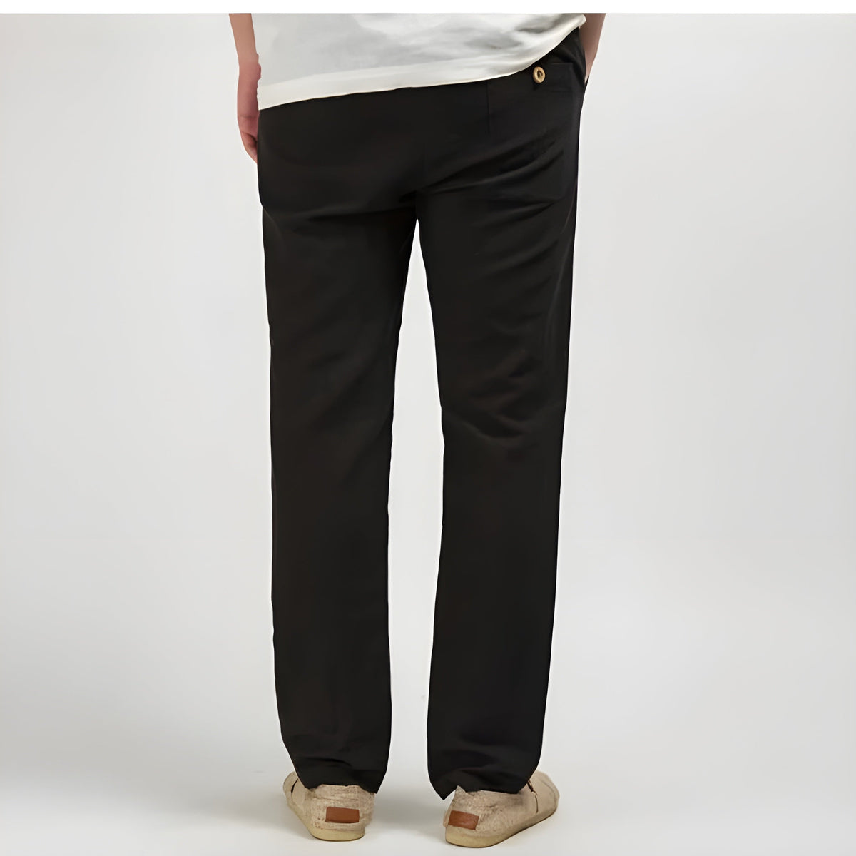 Heren Linnen Broek Rechte Pasvorm 5