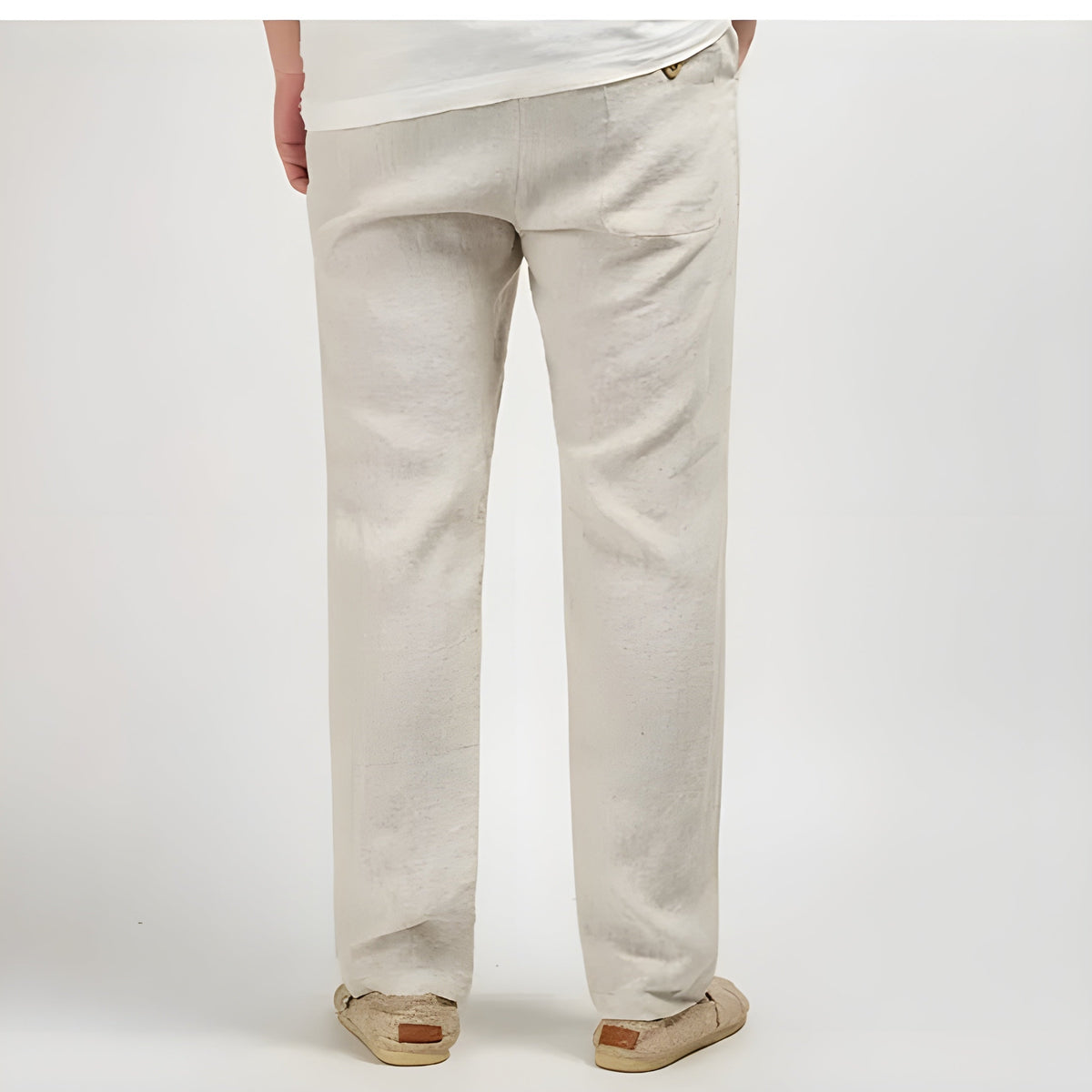 Heren Linnen Broek Rechte Pasvorm 7
