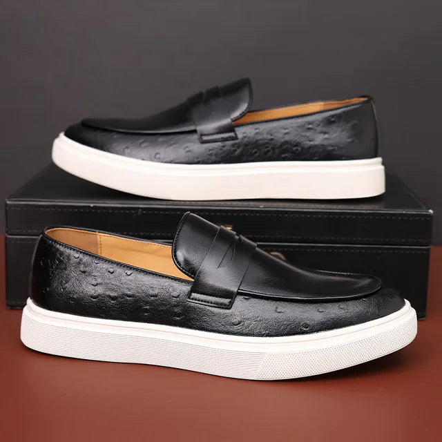 Heren Loafers Monniksband Slangenleer Retro Brits 0