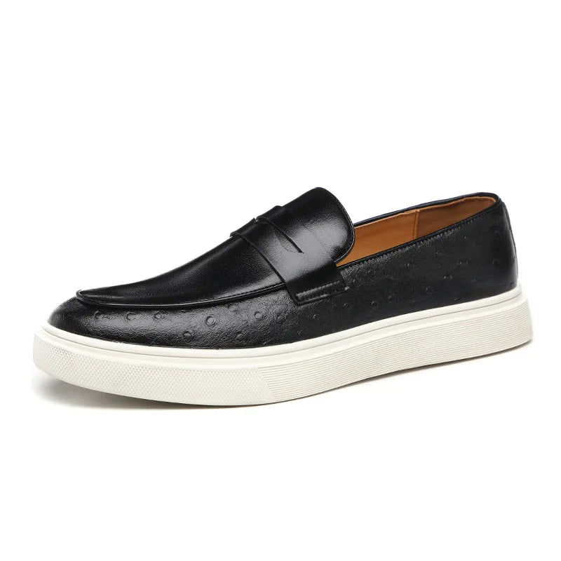 Neue lässige Slip-On-Schuhe für Herren Atmungsaktives Leder im Business-Stil für Neue lässige Slip-On-Schuhe für Herren Atmungsaktives Leder im Business-Stil für