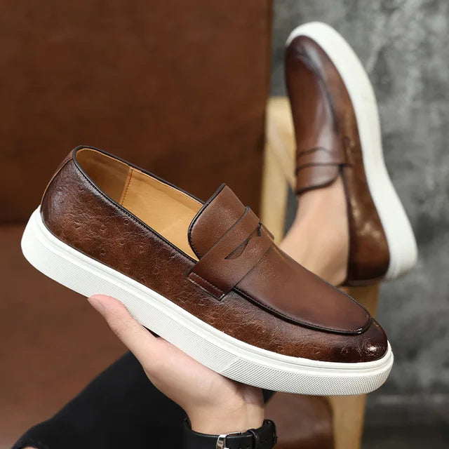 Heren Loafers Monniksband Slangenleer Retro Brits 3