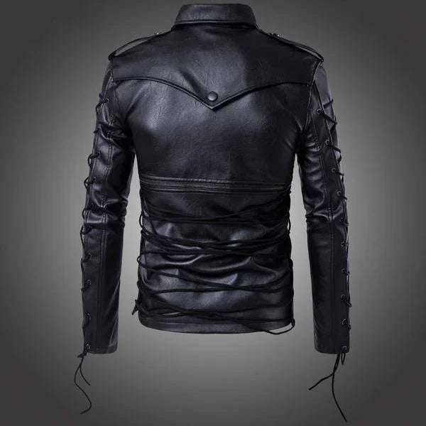 Heren Motorjas Casual Met Trekkoord 2