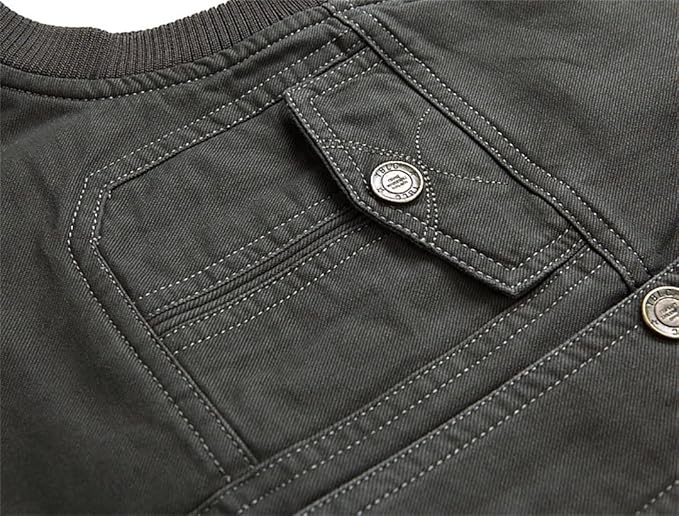Heren Multi-Pocket Vest Vintage Stijl 2