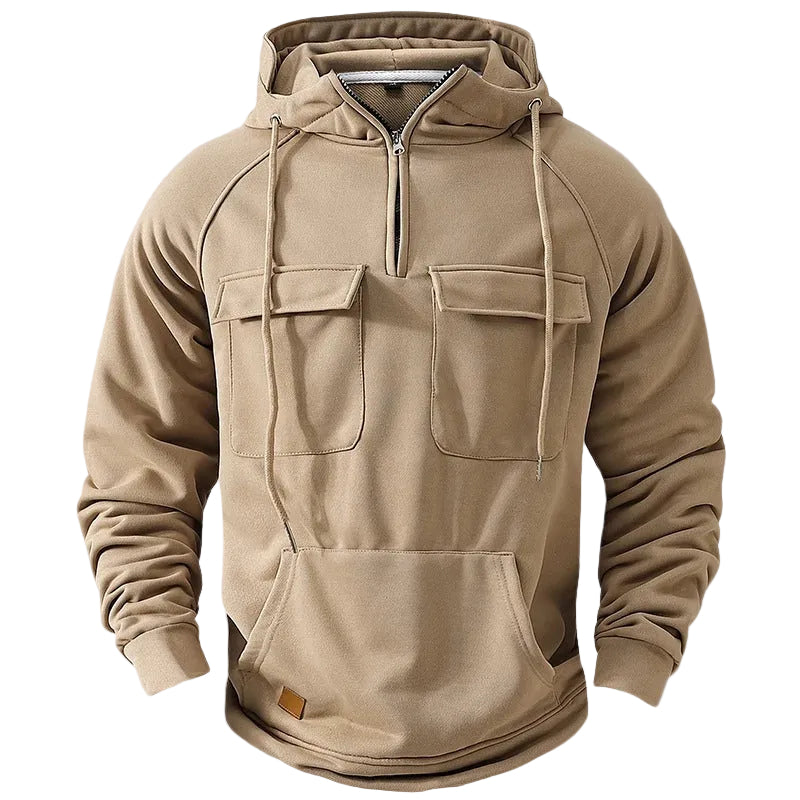 Heren MultiPocket Hoodie Met Capuchon 0