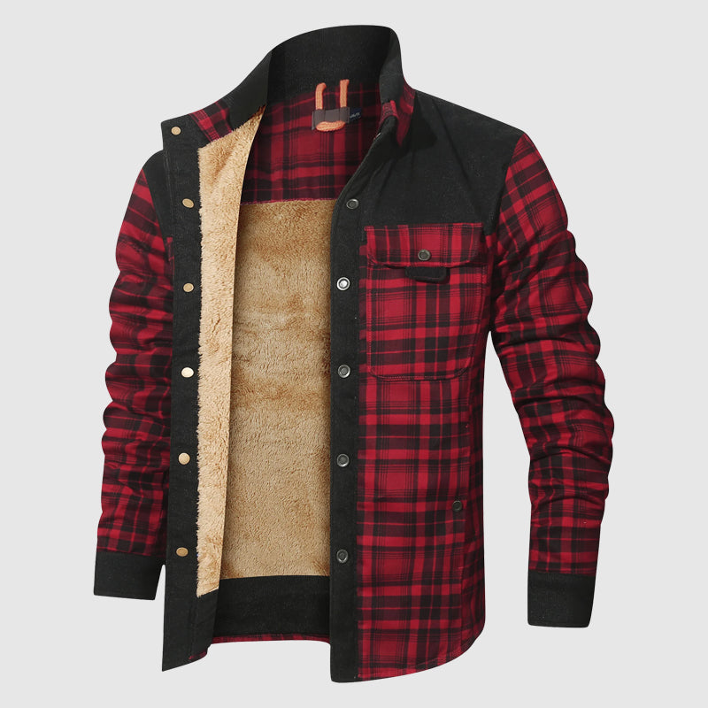 Heren Outdoorjas Geruit met Sherpa Voering 3