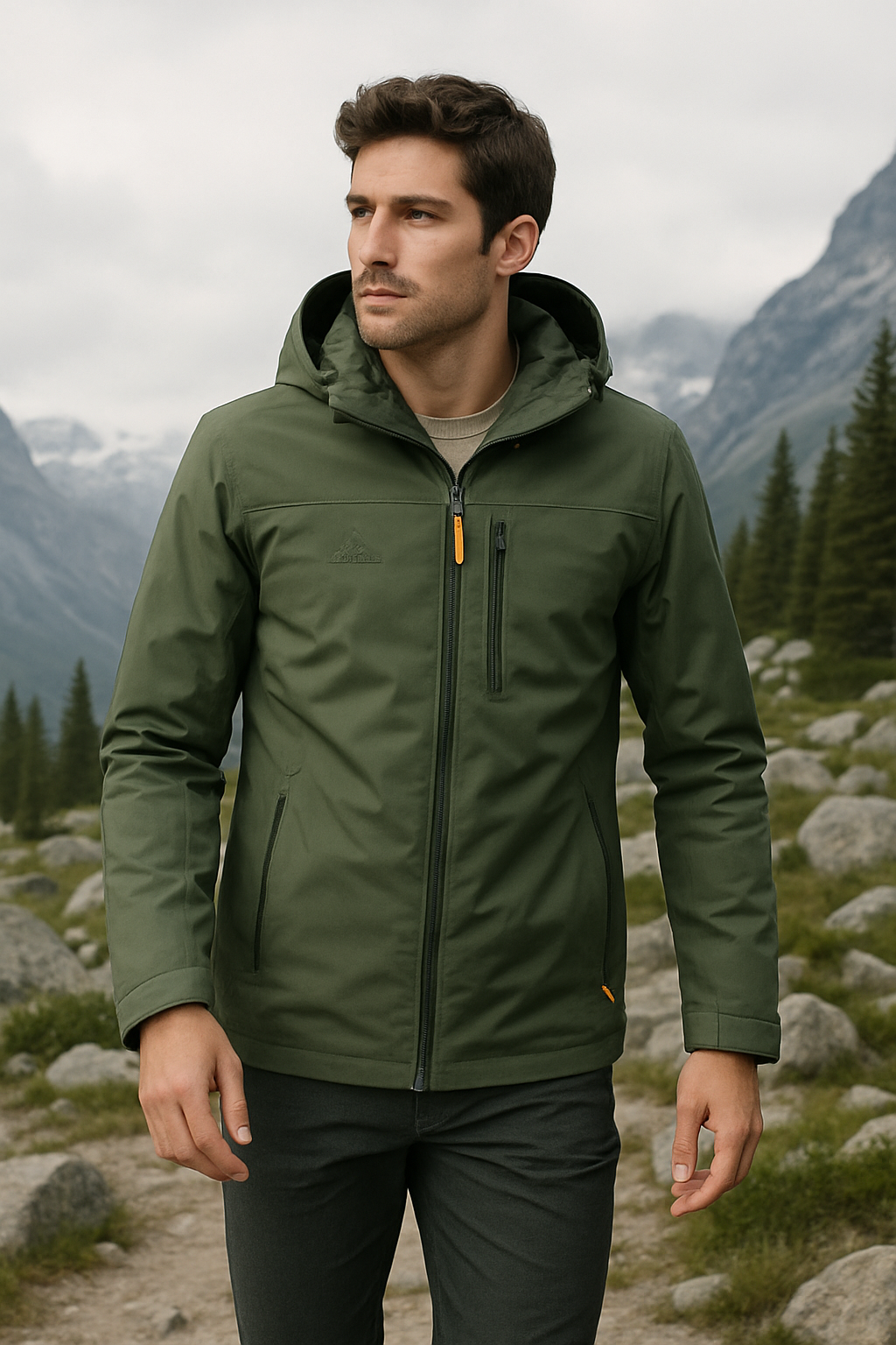 Heren Outdoorjas Water- en Winddicht Casual Stijl 1