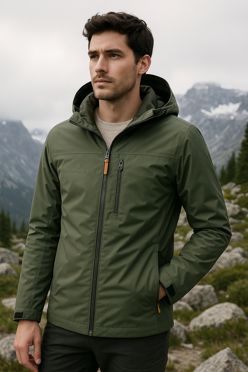 Heren Outdoorjas Water- en Winddicht Casual Stijl 2