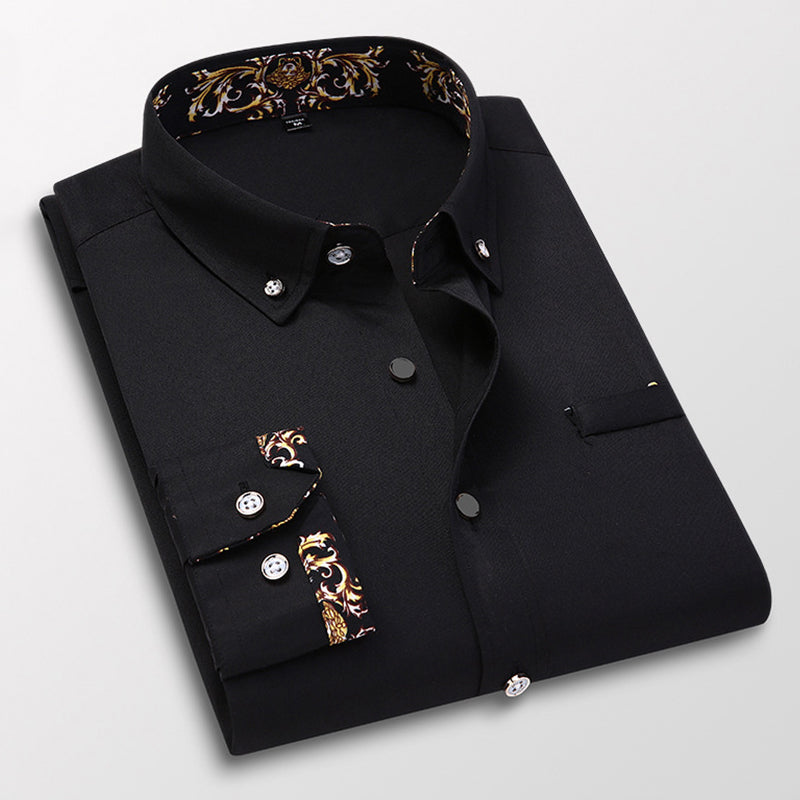 Heren Overhemd Barokprint Accent Casual en Zakelijk 1