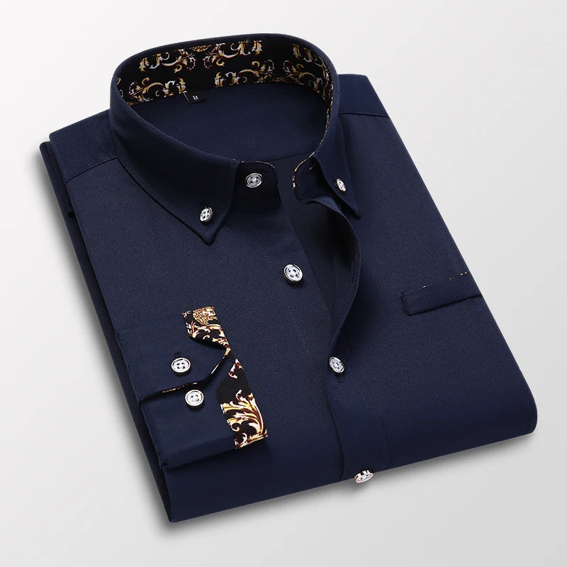 Heren Overhemd Barokprint Accent Casual en Zakelijk 3