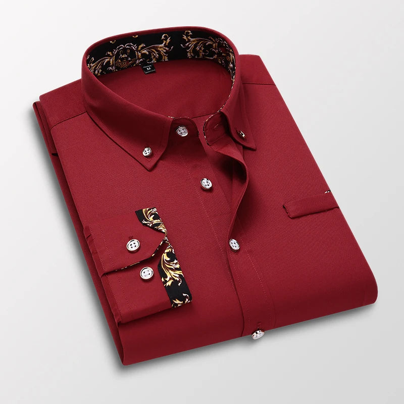 Heren Overhemd Barokprint Accent Casual en Zakelijk 4