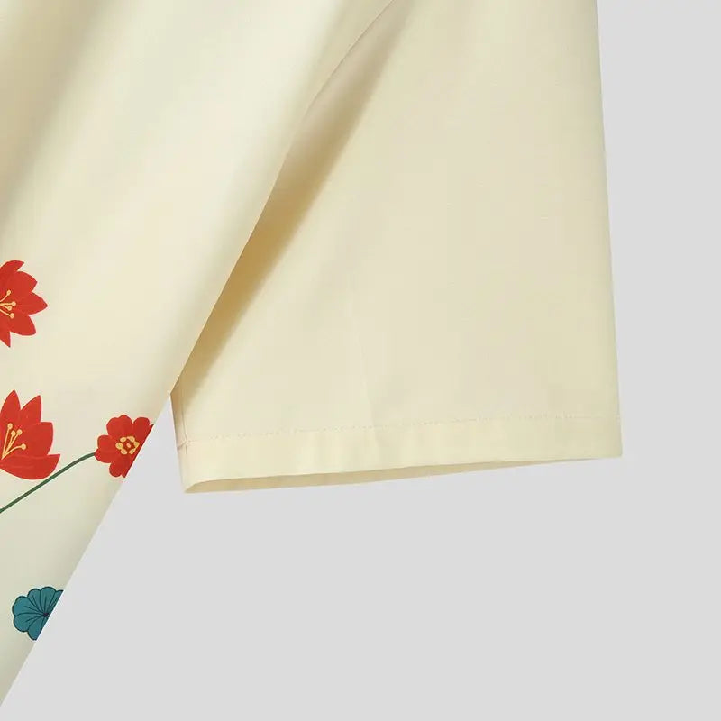 Heren Overhemd Bloemendessin Casual voor Lente en Zomer 6