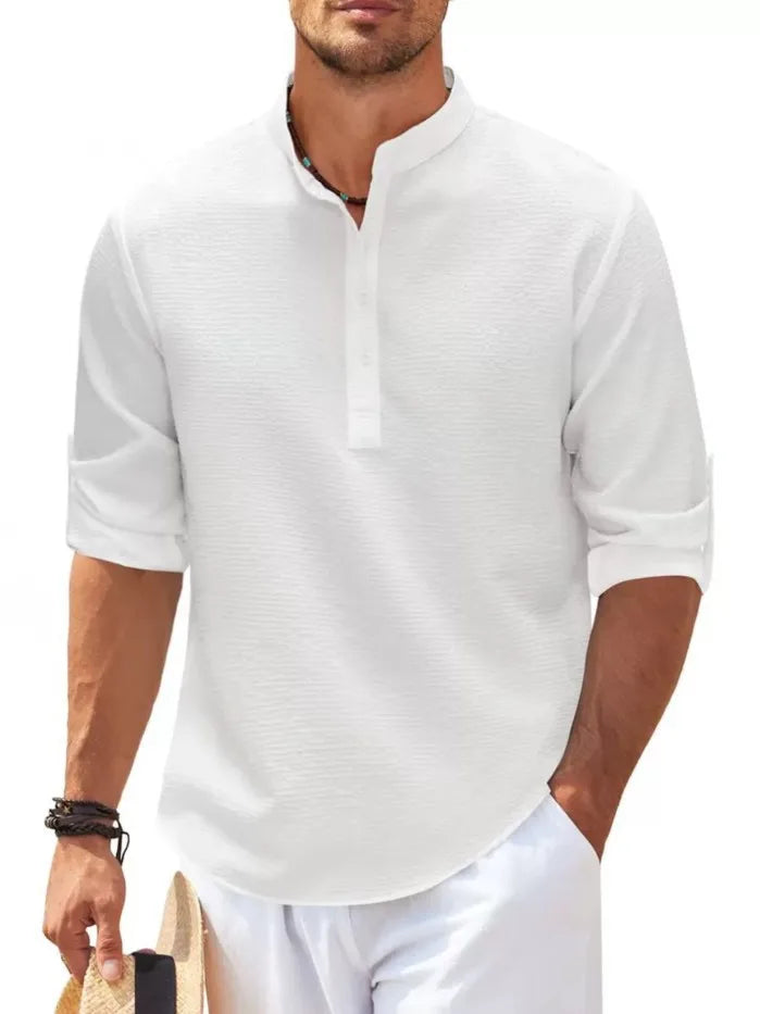 Heren Overhemd Casual Ademend Stof Tijdloos Design 0