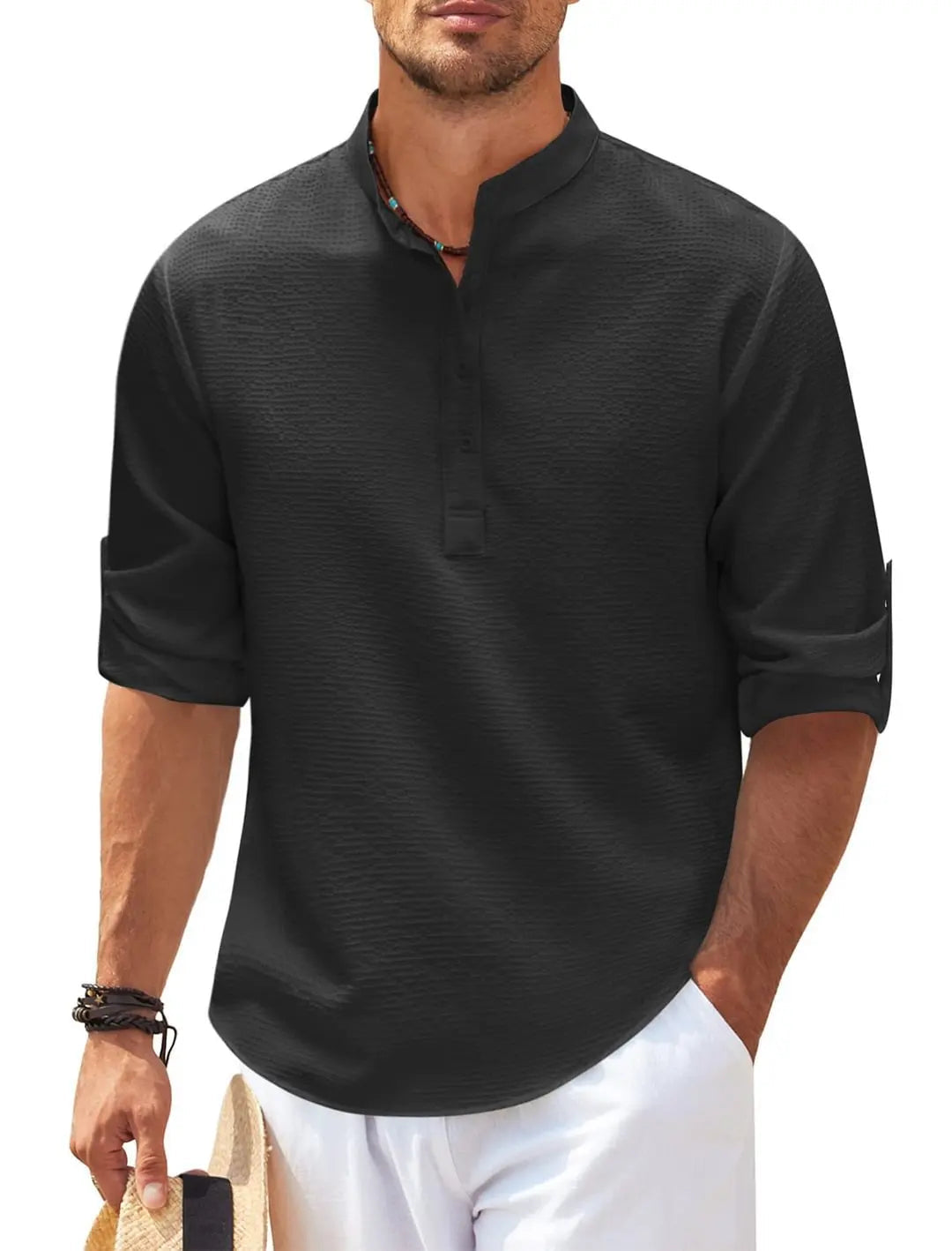 Heren Overhemd Casual Ademend Stof Tijdloos Design 1