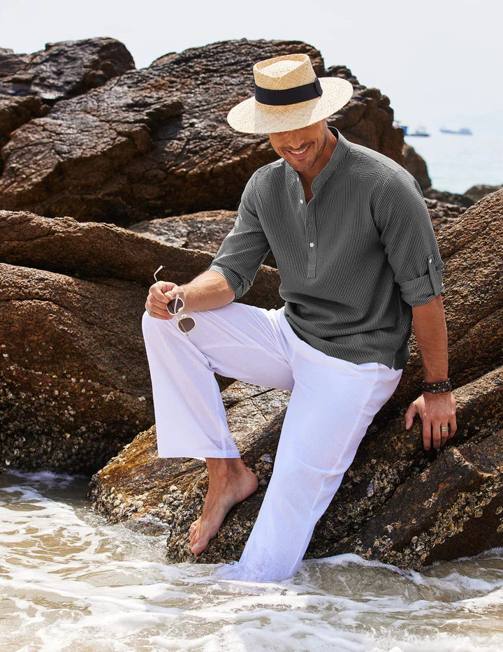 Heren Overhemd Casual Ademend Stof Tijdloos Design 3