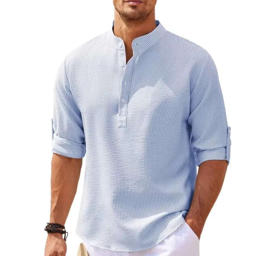 Heren Overhemd Casual Ademend Stof Tijdloos Design 4