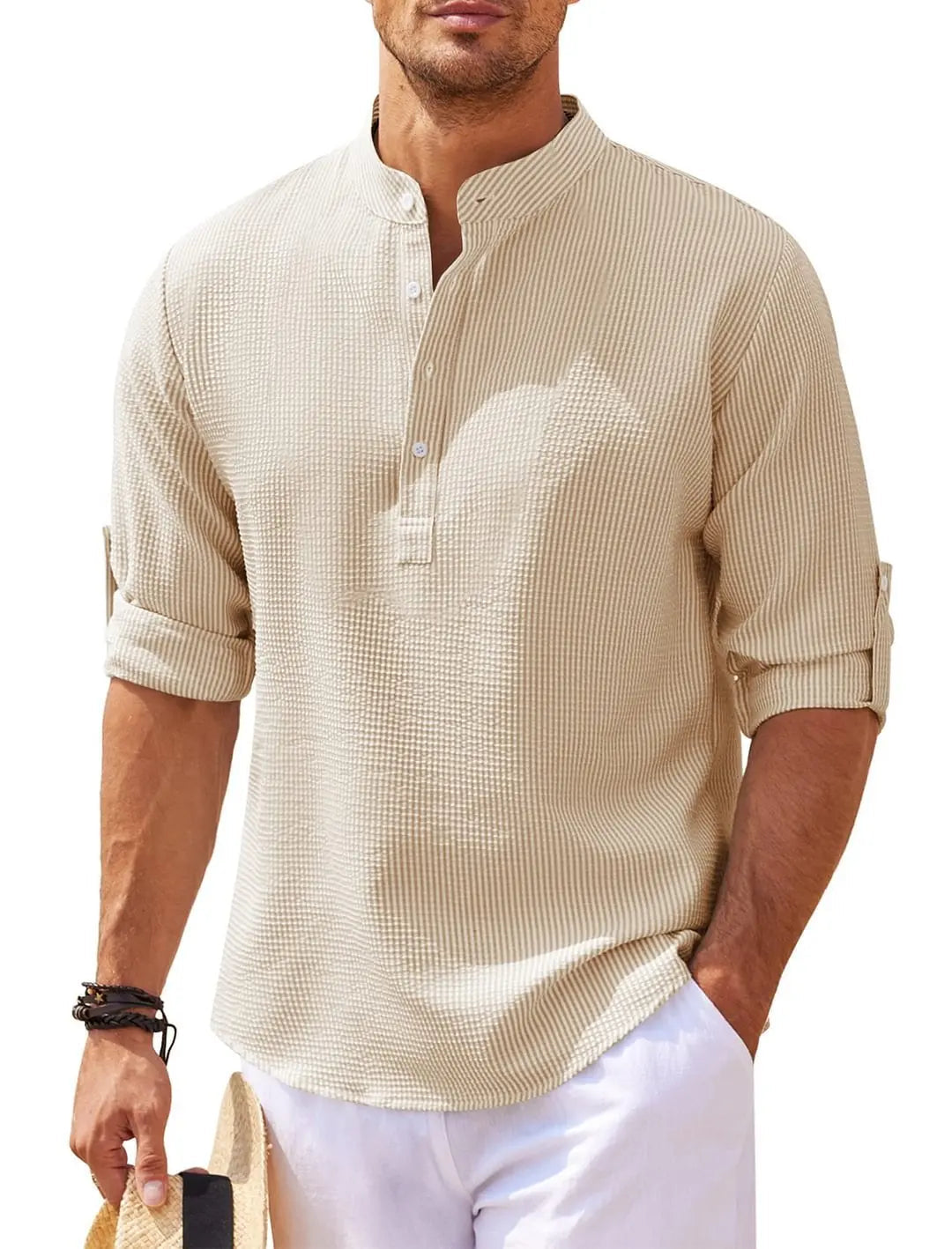 Heren Overhemd Casual Ademend Stof Tijdloos Design 5