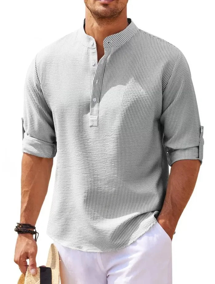 Heren Overhemd Casual Ademend Stof Tijdloos Design 8
