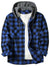 Heren Overhemd Casual Geruit Met Capuchon Slim Fit Katoen Polyester 0
