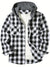 Heren Overhemd Casual Geruit Met Capuchon Slim Fit Katoen Polyester 4