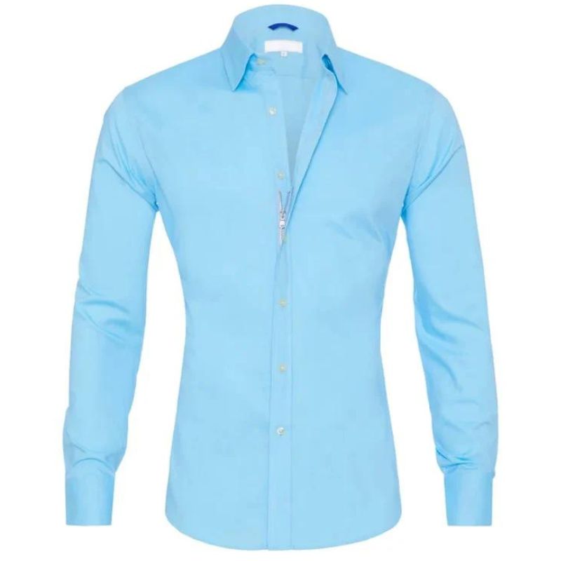 Heren Overhemd Casual Met Ritssluiting Moderne Stijl 10