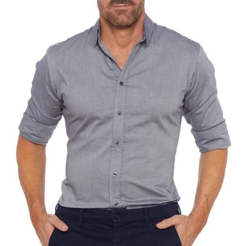 Heren Overhemd Casual Met Ritssluiting Moderne Stijl 6