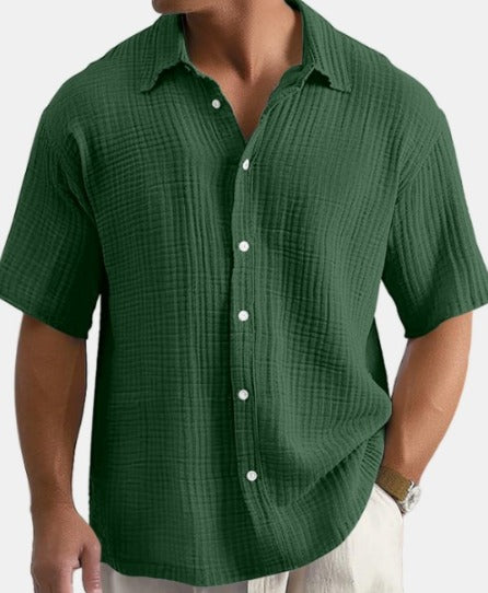 Heren Overhemd Casual Met Wafelstructuur 0