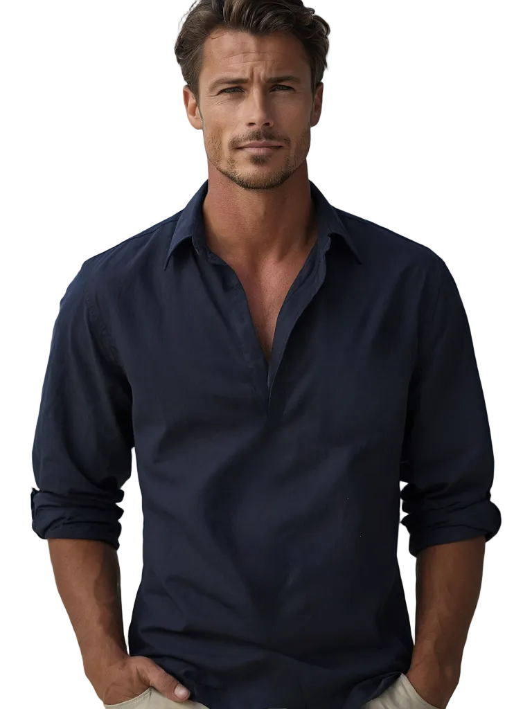 Heren Overhemd Casual Open Kraag Stijlvolle Zomerlook 0