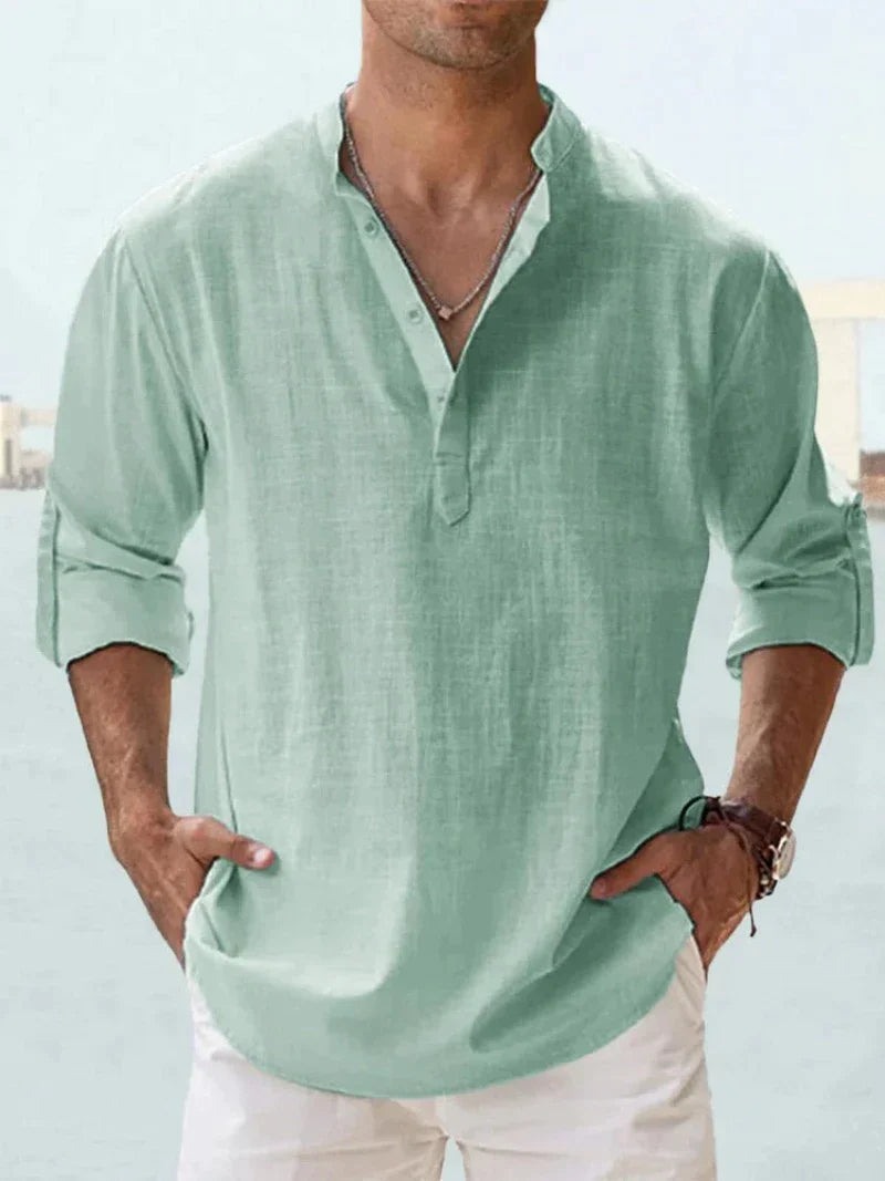 Heren Overhemd Casual Open Kraag Stijlvolle Zomerlook 9
