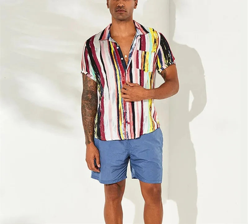 Heren Overhemd Casual Stijl Voor Zomeractiviteiten 1